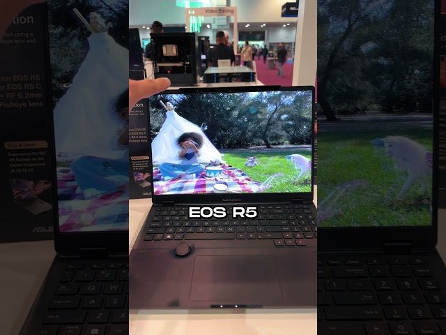 3D Laptop with AI Eye tracking for VR180 Unveiled - ASUS ProArt Studiobook 16 OLED at #NAB2023