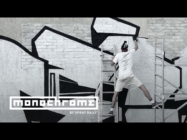 MONOCHROME 100 - 1UP CREW (Painting a huge graffiti chrome piece)