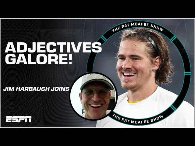 Jim Harbaugh calls Justin Herbert his GUARDIAN OF VICTORY 😆 | The Pat McAfee Show