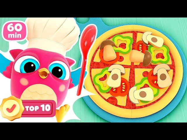 Hop Hop ve Tık Tık pizza yapıyor🍕 Bebekler için eğitici çizgi film TOP-10  en popüler bölümler!