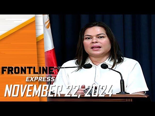 FRONTLINE EXPRESS LIVESTREAM | November 22, 2024 | 3:15PM