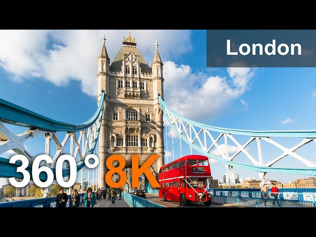 London, United Kingdom. Virtual travel. 360 video in 8K