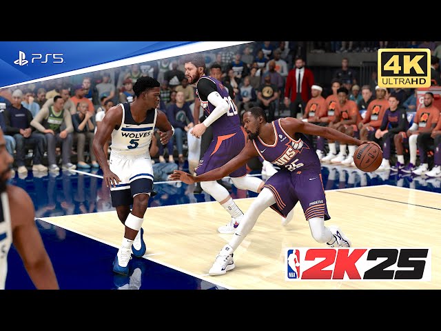 NBA 2K25 Official Full Gameplay - Suns vs Timberwolves - Kevin Durant vs Anthony Edwards [PS5 4K60]