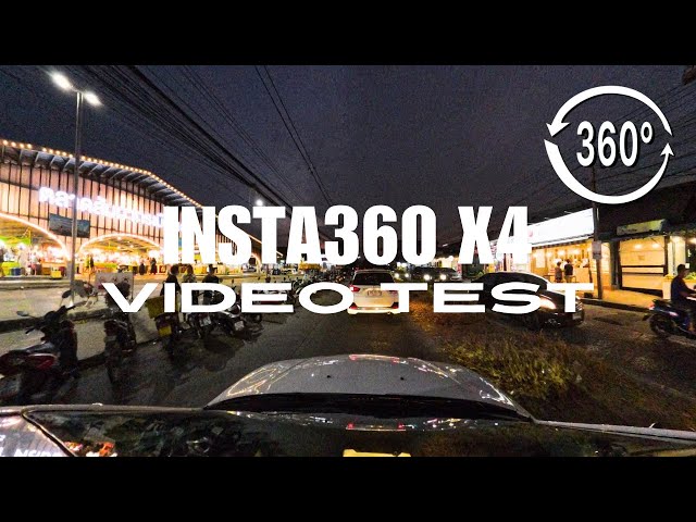 Insta360 X4 360 Video 8K 30p Low Light Test with standard lens guards