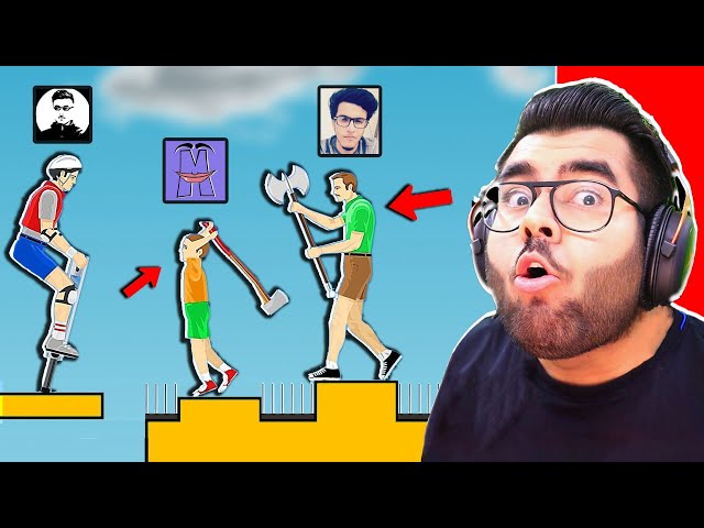 😂 Happy Wheels YouTubers Level 😂| Funny Moments 😂 | Hitesh KS