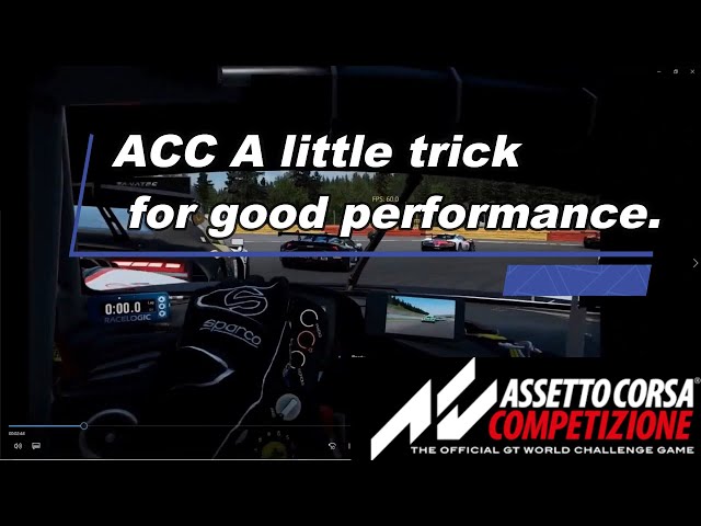 Assetto Corsa Conpetizione A small trick for great performance, update DSLL libraries. ULTRA DETAILS