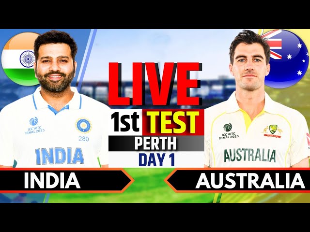 India vs Australia, 1st Test, Day 1 | IND vs AUS Live Match Today | Live Cricket Match Today