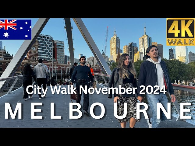 Melbourne Australia Walking Tour In Spring Season Walk Through Melbourne 4K