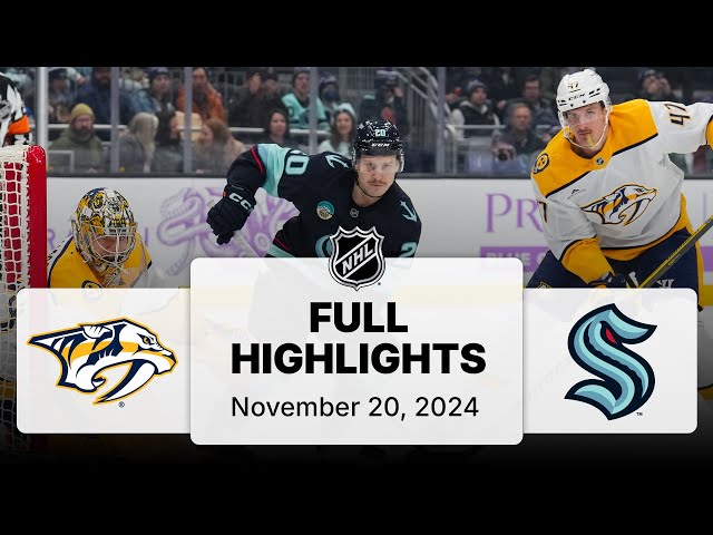 NHL Highlights | Predators vs. Kraken - November 20, 2024