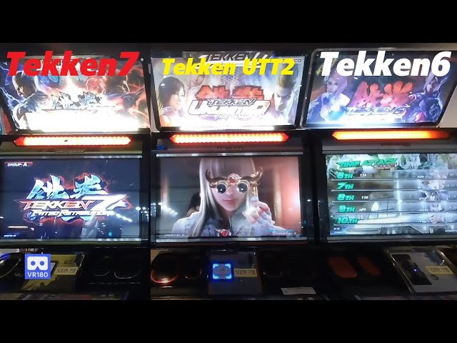 3D 180VR 4K Tekken7 & Tekken6 & Tekken Unlimited Tag Tonament 2 in the Arcade Shop😍😍 Compare Tekken