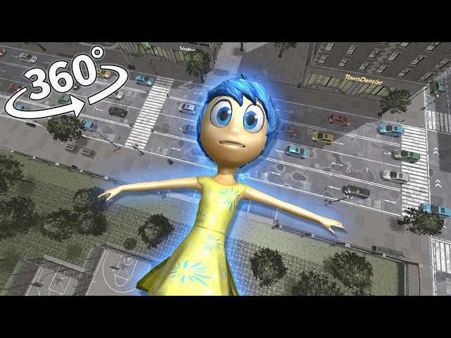 Inside Out Joy appear in the city! 360° VR