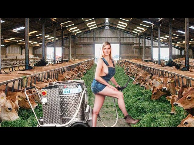 Modern COW Farming, Skilled TRACTOR Drivers and Much More | Grinding and Cleaning | New Farming 2024