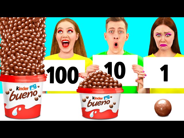 100 Vrstev Jídla Výzva | Epická Bitva o Jídlo Fun Fun Challenge