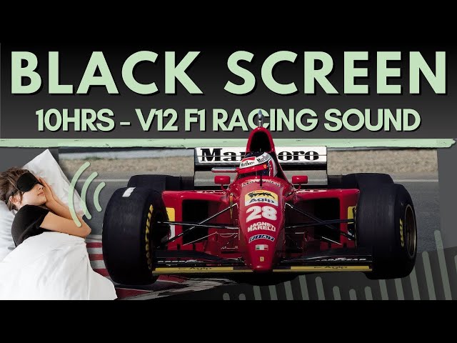 V12 F1 Onboard Engine Sound @ Race Track | 10hrs Black Screen | Sleep | Relaxation | Background