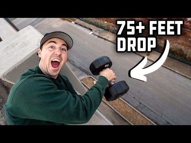 DROPPING A DUMBBELL 75 FEET - Will It Survive?