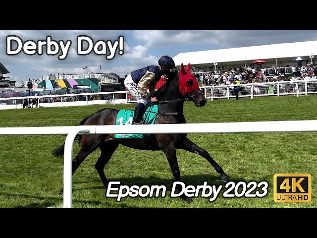 Epsom Betfred Derby Day 2023 Walking Tour - 4K, HDR, Binaural