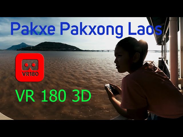 ปากเซ ตาดฟาน  zipline - ปากซ่อง จำปากสัก ลาว  Tad Fane Waterfall southern laos 2019 180 VR 3D