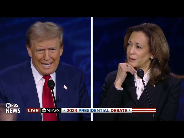 WATCH: Trump lashes out at Harris about rally attendance | ABC Presidential Debate