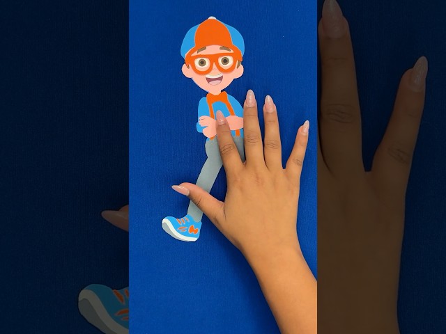 DIY Blippi Paper Craft! Easy Crafts for Kids! #blippi #shorts