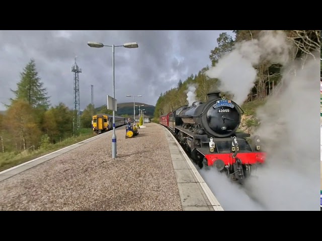 Steam engine 62005 at Tyndrum Upper in Scotland on 20 09 28 at 1502 in VR180