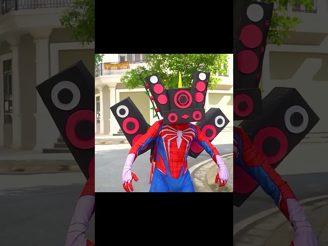 Speaker Man Destroys Skinbidi Toilet#shorts #funny #spiderman