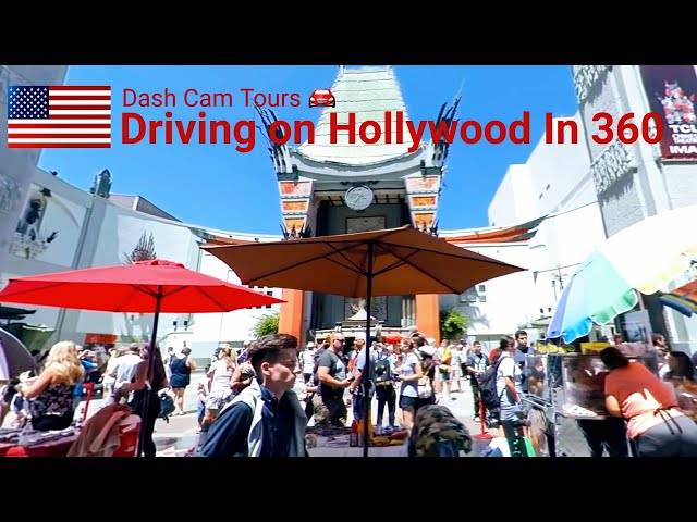 FULL [VR] 360° Head Spinning Driving Tour of Hollywood Walk of Fame || Dash Cam Tours 🚘