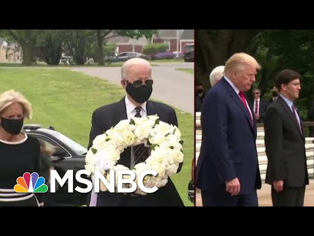 Biden Follows Guidance On Masks; Trump Wears No Mask | Morning Joe | MSNBC