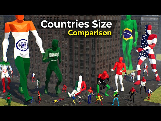 Largest Countries by Land Area | First Person View | 120+ Countries