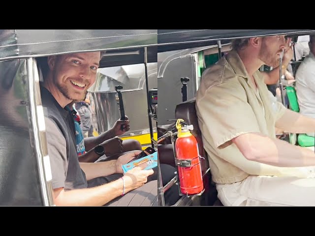 @MrBeast Surprise Auto Ride In Front Of SRK House Mannat In Mumbai With Logan Paul @CarryMinati