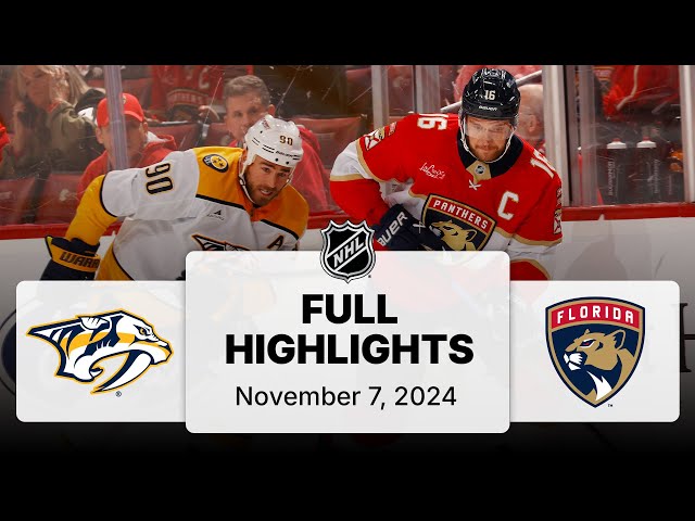 NHL Highlights | Predators vs. Panthers - November 7, 2024