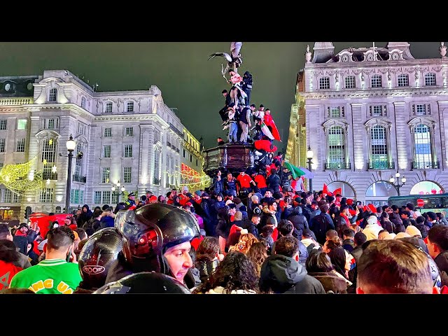 FIFA World Cup qualification, Morocco 🇲🇦 Celebrate the Victory in Central London, London Walk,2022