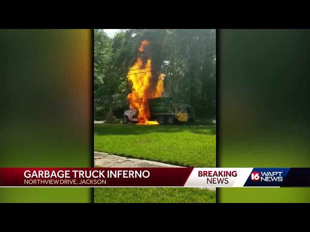 Garbage truck fire