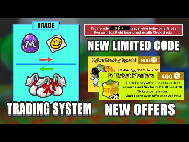 😲TRADING Function & *NEW* Limited CODE in Bee Swarm Simulator | Roblox