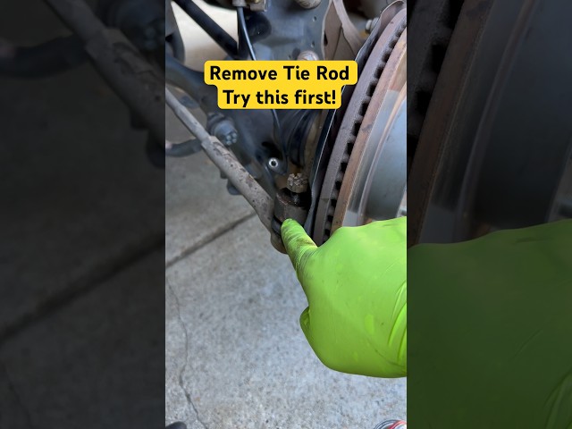 Remove tie rod / ball joint easy! Try this first. #cartips #diy #cars #mechanic #viral