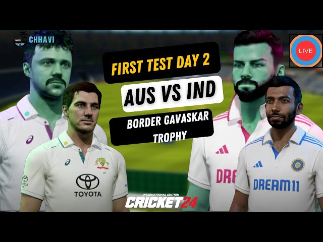 Aus vs Ind 1st Test Match Day 2 | Border Gavaskar Trophy 24-25 | Cricket 24-CHHAVI TOUR AND TRAVELS