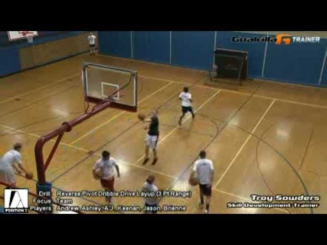 Reverse Pivot Dribble Drive Layup Drill (Team): Goalrilla G Trainer Basketball Drill