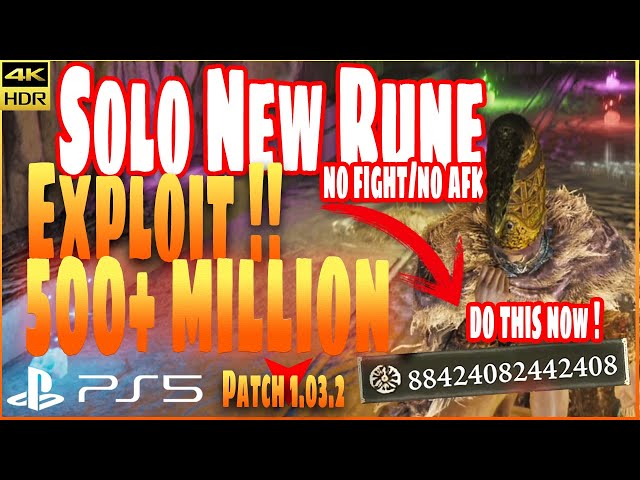 (NEW) 500 Million SOLO Rune Farm | SOLO | NO FIGHT | NO AFK | Elden Ring 4K HDR