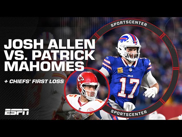 HEAD-TO-HEAD 🏈 Patrick Mahomes vs. Josh Allen after Chief’s first loss | SportsCenter