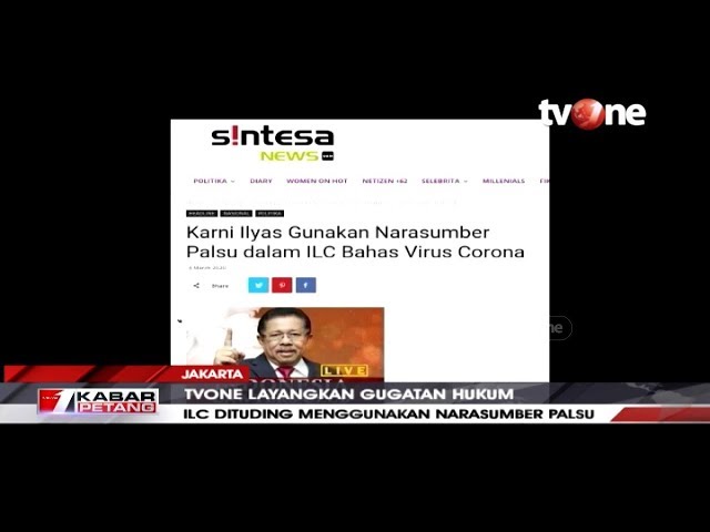 tvOne Bakal Layangkan Gugatan Hukum Usai ILC Dituding Gunakan Narasumber Palsu