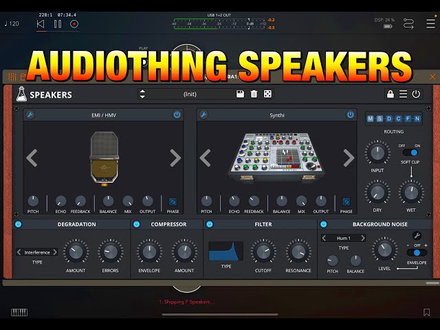 AudioThing Speakers - Updated - NEW Synthi Speaker Model - Demoed With An Old Shipping Forecast