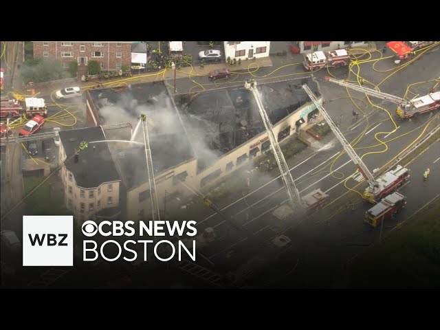 Roof partially collapses as fire damages vacant warehouse in Chelsea