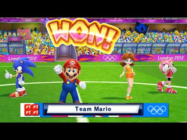 Mario & Sonic At The London 2012 Olympic Games Football #114 With Mario, Daisy, Sonic, Amy