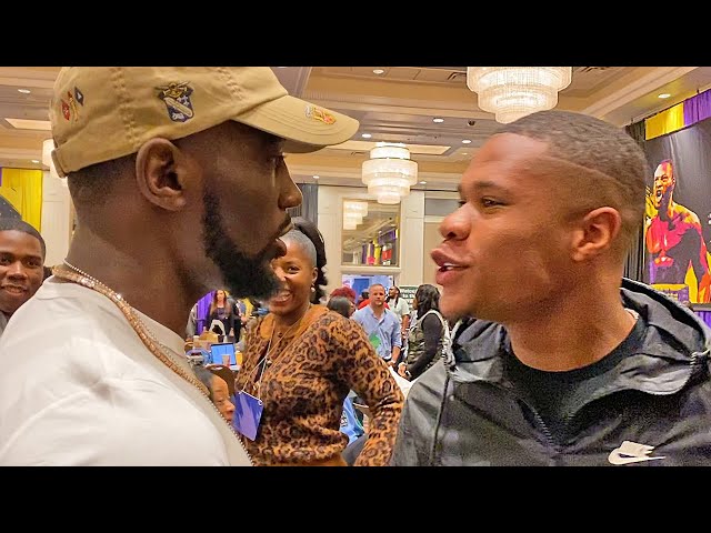 The moment when Terence Crawford STEPPED to Devin Haney & SIZED HIM UP; Did he intimidate him?