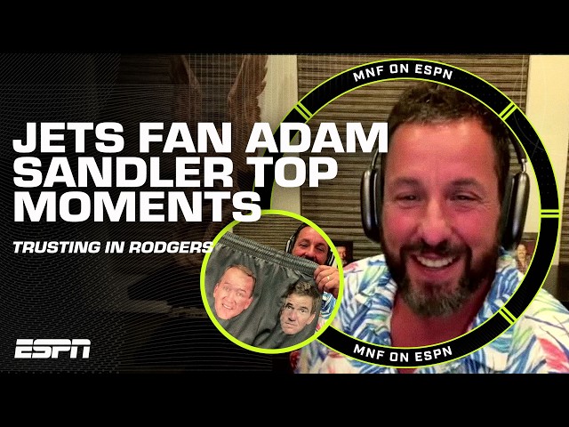 New York Jets fan Adam Sandler has FULL FAITH in Aaron Rodgers 🙌 [COMPILATION] | ManningCast