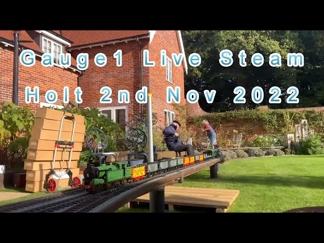 Gauge 1 Live Steam Holt Norfolk On A Windy Day 2nd Nov 2022