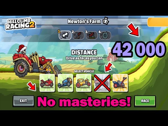 Hill Climb Racing 2 - HOW TO 42000 POINTS in New Team Event Newton's farm (No Raider‼️)