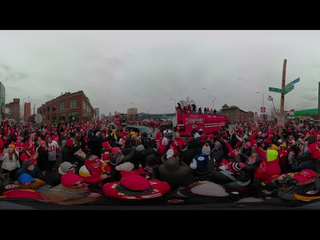 Mahomes Kansas City Chiefs Super bowl Parade 360 VR 2020