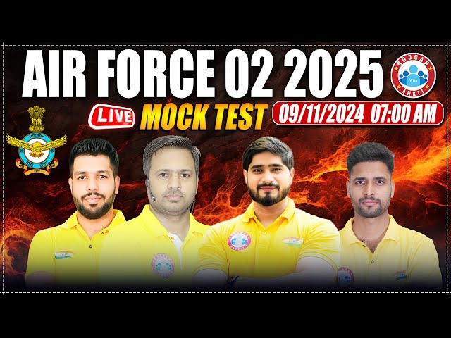 Air Force 02 2025 | Airforce X & Y Group Live Mock Test | Mock Test Solution By RWA