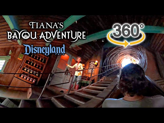 VR 360 Tiana's Bayou Adventure On Ride POV with Queue Disneyland 2024 10 26