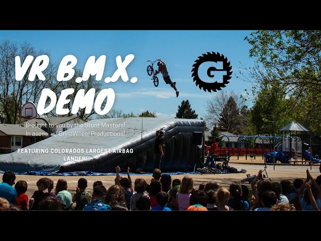 Stunt Masters Bmx Show With Massive Airbag Landing! VR BICYCLE SHOW!